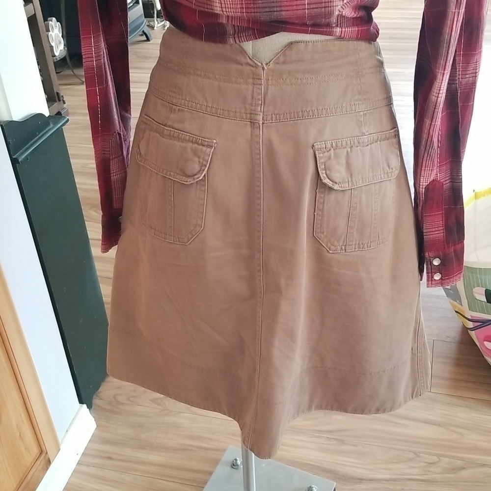 Bass 100% Cotton A Line Skirt. Womens Size 6 Khaki Color - Picture 3 of 6
